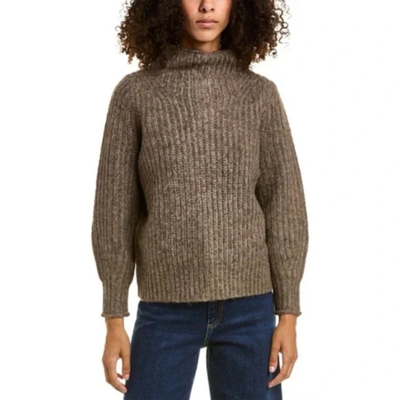 Madewell Loretto Funnel Neck Sweater in Heather Otter - Picture 16 of 16